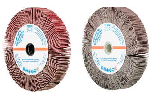 Unmounted flap wheels for angle grinders