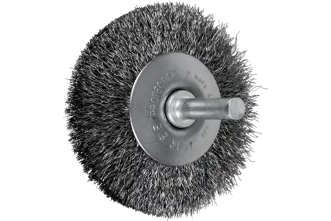 Bevel brushes crimped shank-mounted 2