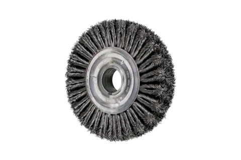 Wheel brushes knotted, full cable CT pipeline cleaning, with hole