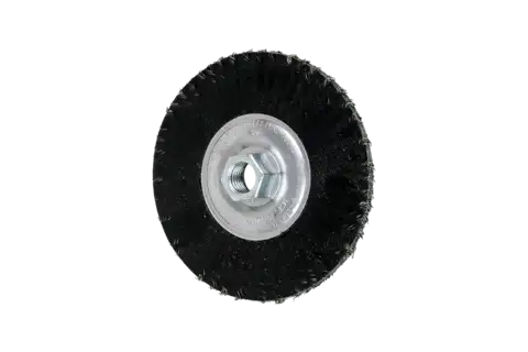 Wheel brushes knotted, Pipe, encapsulated J-Bevel, with thread