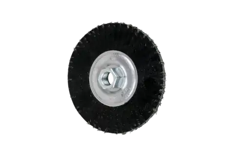 Wheel brushes knotted, Pipe, encapsulated J-Bevel, with thread