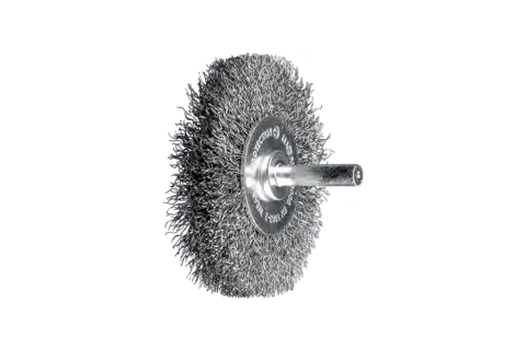 Wheel brushes crimped, universal, shank-mounted 1