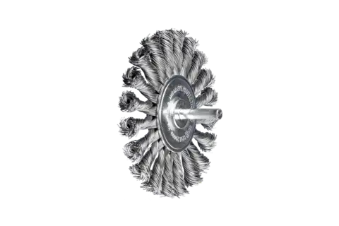Wheel brushes, knotted, universal, shank-mounted
