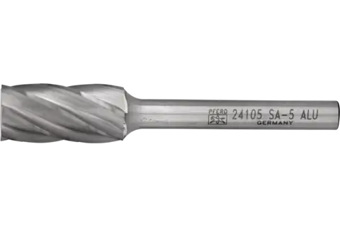 Carbide Bur SA-5 Cylindrical Uncut End ALU Cut 1/2" x 1" x 1/4" Shank