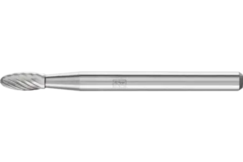 Carbide Bur SH-41 Flame Shape Single Cut 1/8" x 1/4" x 1/8" Shank