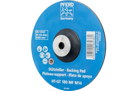 Fiber Disc Backing Pad, Temperature Resistant, Flexible, 7" Dia, 5/8-11 Nut 1