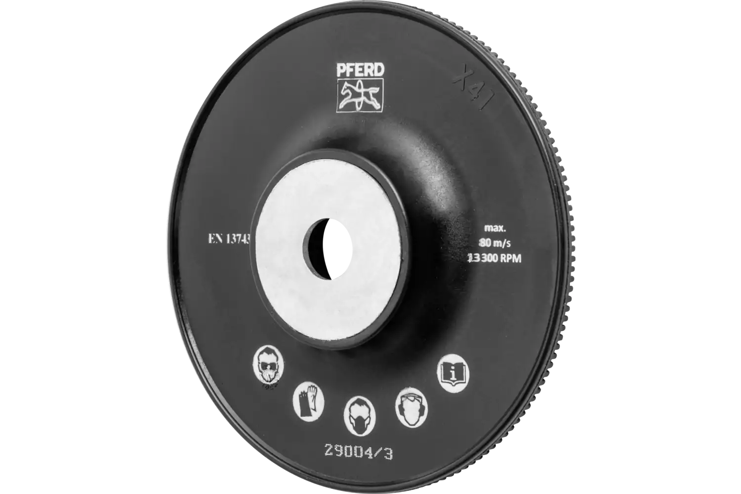 Fiber Disc Backing Pad, High Performance, Flexible, 4-1/2" Dia, 5/8-11 Nut 1