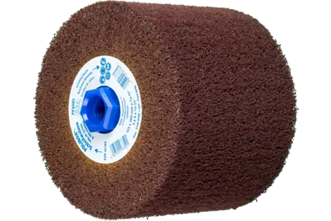 Rouleau abrasif en non-tissé POLINOX PNL Ø 125x100 mm, filetage 5/8-11, A100 pour ponçage fin et finition 1