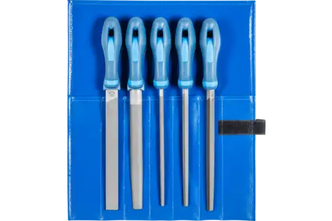 machinist's file set WR 5-piece in plastic pouch 200mm cut 1 for coarse stock removal, roughing 1