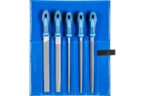 machinist's file set WR 5-piece in plastic pouch 250mm cut 1 for coarse stock removal, roughing 1