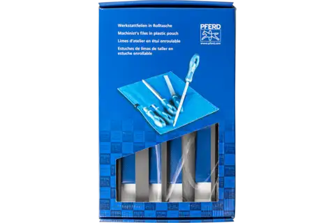 machinist's file set WRU 5-piece in plastic pouch 250mm cut 1 for coarse stock removal, roughing 1