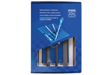 Machinist's file set WRU 5-piece in plastic pouch 250 mm cut 2 general for roughing and finishing 1