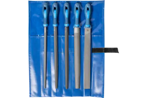 machinist's file set 5-piece in plastic pouch 300mm cut 1 for coarse stock removal, roughing 1