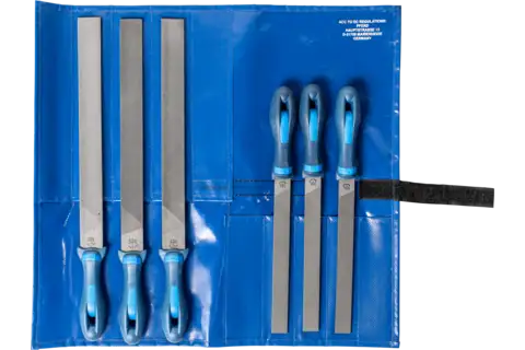 Machinist's files in plastic pouch, various cuts