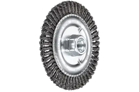 Stringer Bead Wheel Brush 4-7/8" Dia .020 Carbon Steel 5/8-11" Thread 2