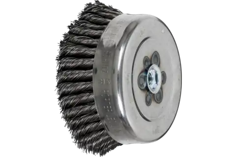 Knot Wire Cup Brush 6" Dia. .023 CS 5/8-11" Thread (int.) 1