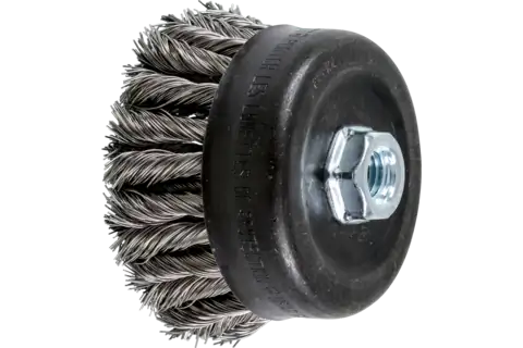 COMBITWIST® Knot Wire Cup Brush 4" Dia. .023 SS 5/8-11" Thread 1