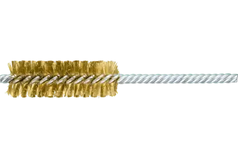 Power Tube Brush 7/8" Dia. .006 Brass Wire 1/4" Stem DS/DS 1