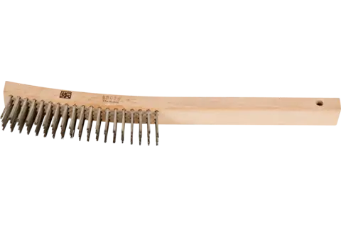 Brosse à main à poignée longue, HBU, 4 rangées, fil d’acier inoxydable Ø 0,30 mm, utilisation universelle 1