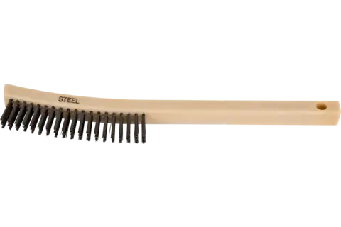 Brosse à main avec monture en plastique et poignée longue, HBUP, 3 rangées, fil d’acier Ø 0,30 mm 1