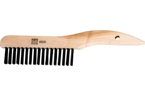 Brosse à main à poignée courbée, HBU, 2 rangées, fil d’acier Ø 0,30 mm, utilisation universelle 1