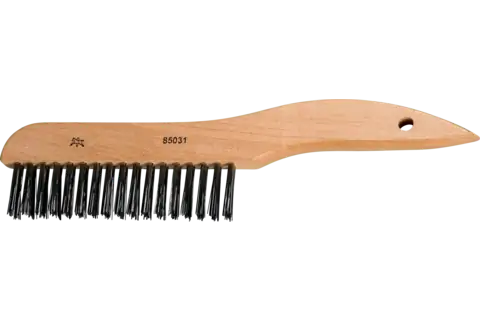 Brosse à main à poignée courbée, HBU, 2 rangées, fil d’acier inoxydable Ø 0,30 mm, utilisation universelle 1