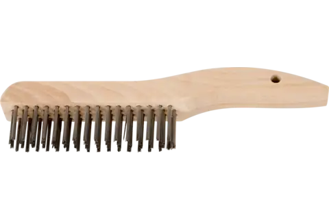 Brosse à main à poignée courbée, HBU, 4 rangées, fil d’acier inoxydable Ø 0,30 mm, utilisation universelle 1