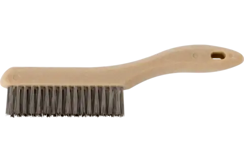 Brosse à main avec monture en plastique et poignée courbée, HBU, 4 rangées, fil d’acier inoxydable Ø 0,30 mm, utilisation universelle 1