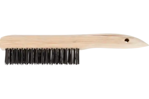 Shoe Handle Scratch Brush 4x16 Rows .012 Carbon Steel Wire 1