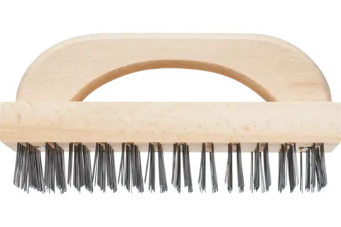 Flat Wire Block Brush - Straight Back 82515P Carbon Steel Wire 1