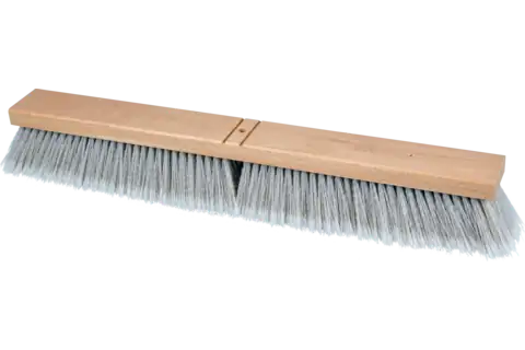 Contractor Broom Head - Fine Sweep 24" Flagged Silver Plastic Fill 3" Trim 1