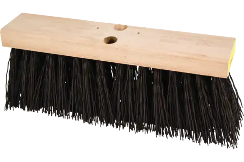 Heavy Duty Street Broom Head 16" Brown Plastic Fill 5-1/4" Trim 1