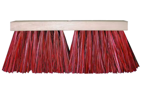 Heavy Duty Street Broom Head 16" Red Palmyra Fill 5" Trim 1