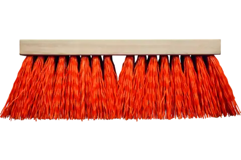 Heavy Duty Street Broom Head 16" Safety Orange Fill 5" Trim 1