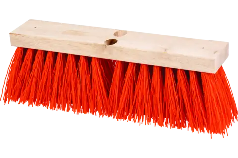 Street broom 457x125mm signal red polypropylene filament 1