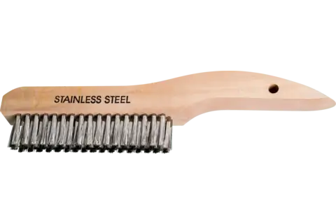 Brosse à main à poignée courbée, HBU, 4 rangées, fil d’acier inoxydable, utilisation universelle 1