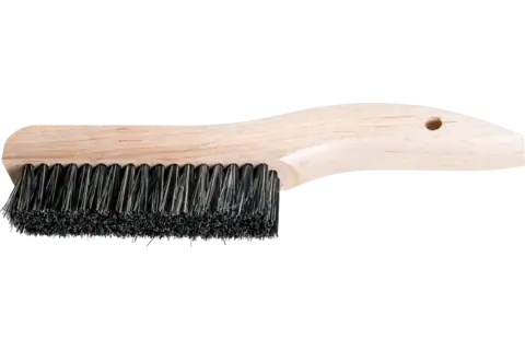 Shoe Handle Platers Brush 4 Rows .005 Grey Tampico 1