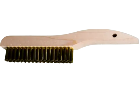 Brosse à main à poignée courbée, HBU, 4 rangées, fil de laiton, utilisation universelle 1