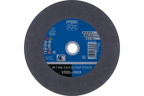 Disco de corte sierra circular de metal T 400x2,8x25,4 mm línea alto rendimiento SG CHOP STEELOX acero/acero inoxidable 1