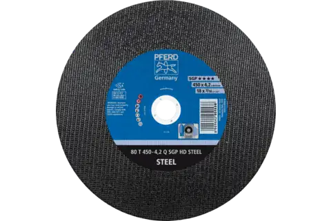 stationary cut-off wheel T 450x4.2x40mm "medium-hard" HD STEEL for steel 80m/s" 1