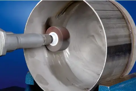 Aluminium oxide mounted flap wheel F dia. 60x30 mm shank dia. 6 mm A150 for fine grinding & finishing 2