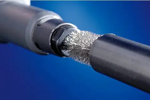 tube brush IBU dia. 22x100mm thread 3/8" BSW stainless steel wire dia. 0.20 2