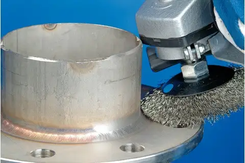 Bevel brush crimped KBU dia. 100x10 mm M14 stainless steel wire dia. 0.35 mm angle grinders (1) 4