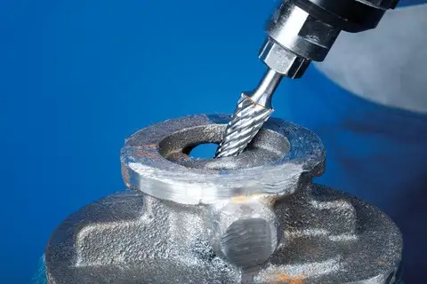 Hardmetalen hoogrendementsstiftfrees CAST ronde boogvorm KEL Ø 12x30 mm stift-Ø 8 mm voor gietijzer 2