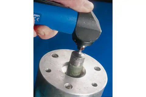 Vulkanisierte Pinselbürste weich ungezopft PBV Ø22 mm Schaft-Ø6 mm Stahl-Draht-Ø0,25 2