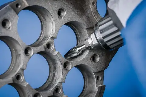 Tungsten carbide high-performance burr set ALLROUND 3-piece dia. 12mm shank dia. 6mm universal coarse 4