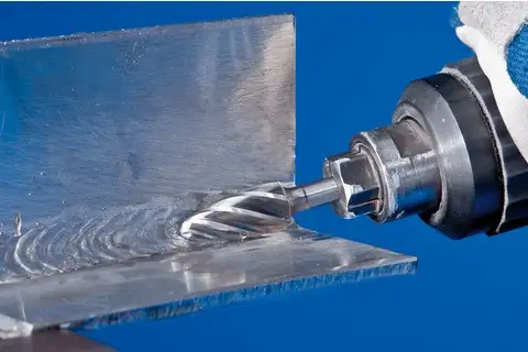 Hardmetalen hoogrendementsstiftfrees ALU ronde boogvorm RBF Ø 12x25 mm stift-Ø 6 mm aluminium/non-ferrometalen 2