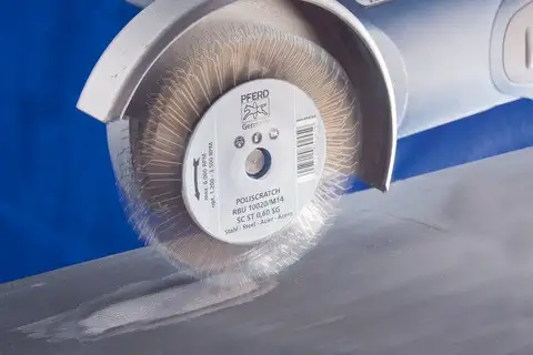 POLISCRATCH wheel brush crimped RBU dia. 100x20mm M14 steel wire dia. 0.60 angle grinders 3