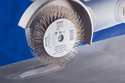 POLISCRATCH wheel brush crimped RBU dia. 100x20mm M14 steel wire dia. 0.60 angle grinders 4