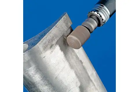 Mola abrasiva INOX conica Ø 25x32 mm, gambo Ø 6 mm A30 per acciaio inossidabile 2